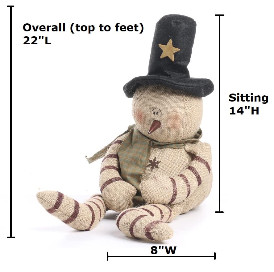 Sweet-Weighted-Primitive-Burlap-Snowman-Doll-by-Factory-Direct-Craft-Rustic-Plump-Snowman-for-Christmas-Decorations-and-Holiday-Gifting Sweet Weighted Primitive Burlap Snowman Doll by Factory Direct Craft Rustic Plump Snowman for Christmas Decorations and Holiday Gifting