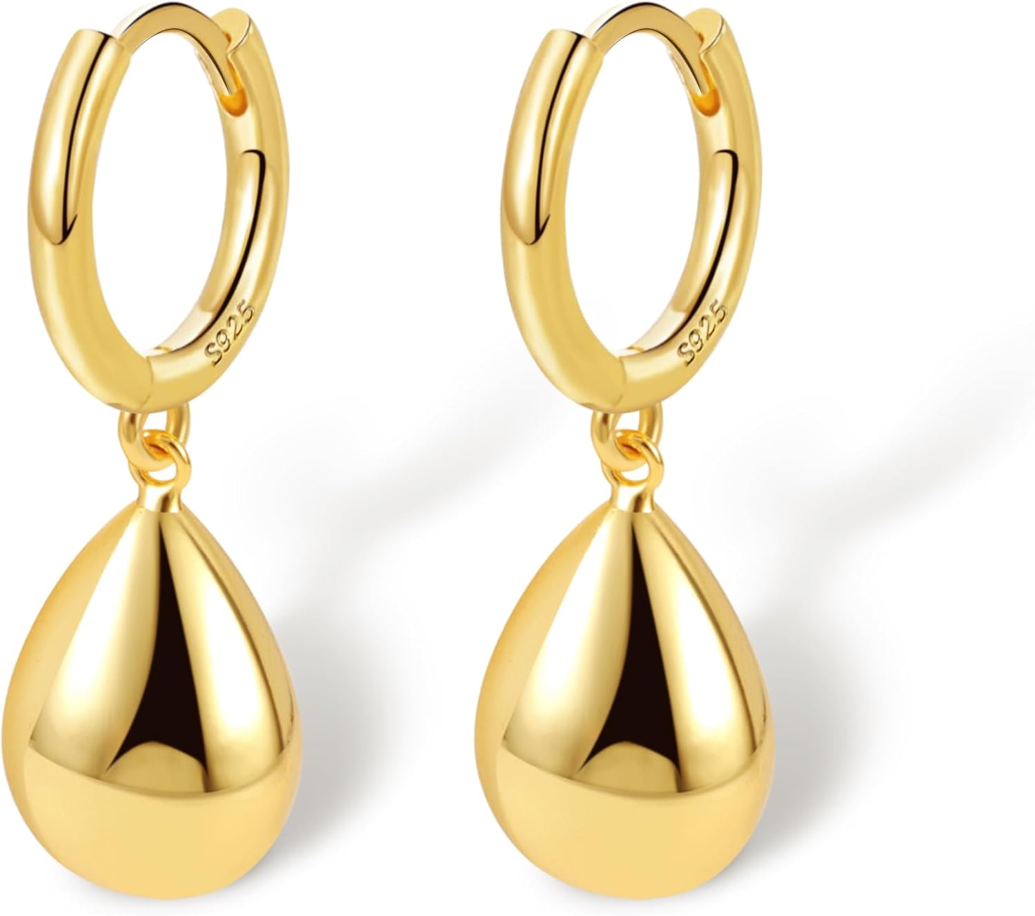 925 Sterling Silver Teardrop Leverback Earrings for Women Girls Waterdrop Tear Drop Dangle Earrings Jewelry Hypoallergenic Silver Teardrop Leverback Dangle Earring for Women - Image 6