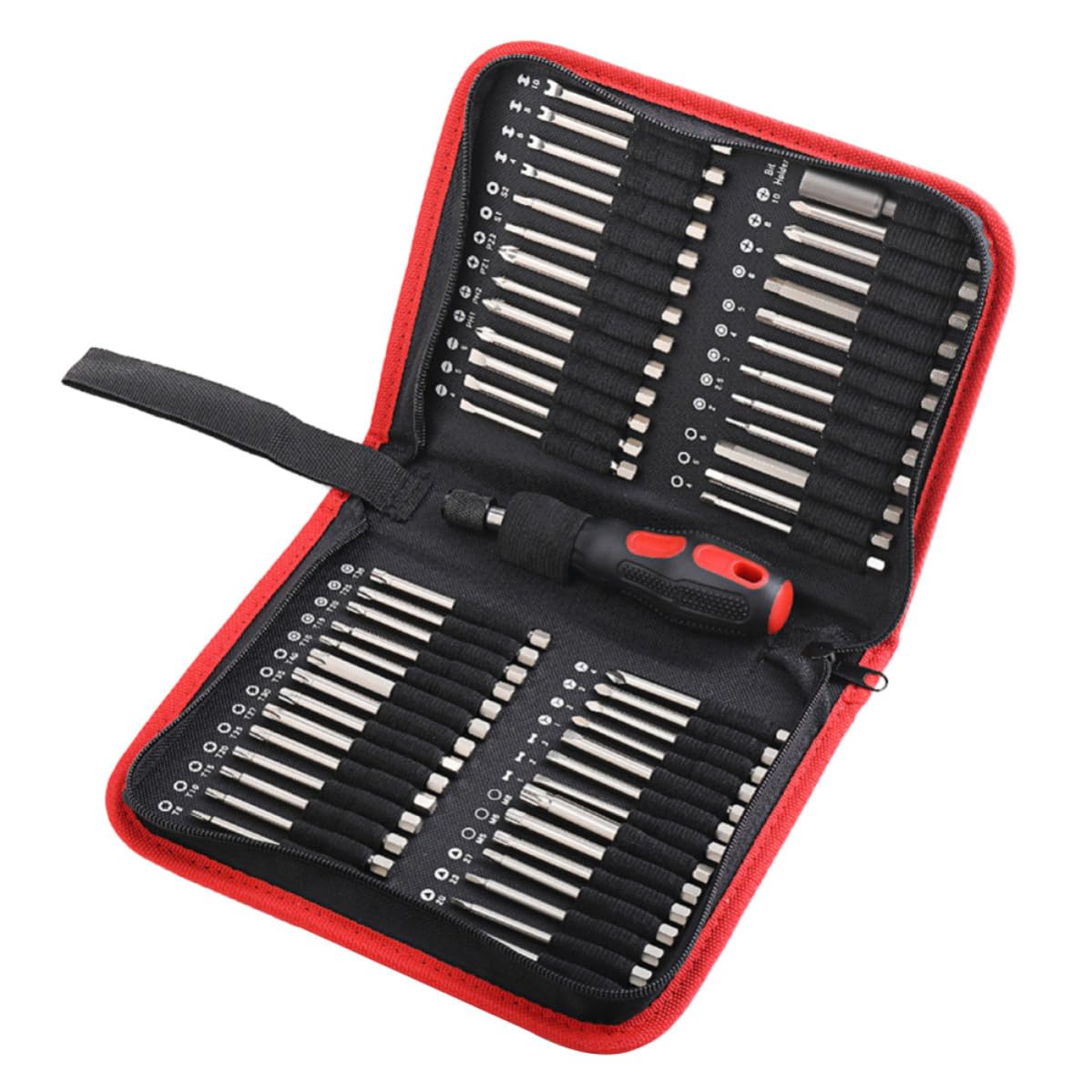Juego de 55 Brocas Metálicas en Forma de Estrella y Hexagonal para Destornilladores Neumáticos y Taladros Recargables, Resistente Buena Flexibilidad para Uso Doméstico Industria