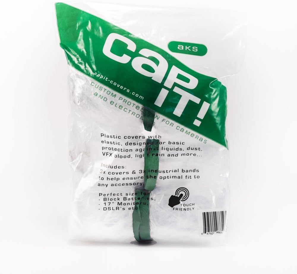 3 Pack CAP IT! Covers (AKS) Camera & Electronics Protection Perfect for ARRI, RED, Sony, PANASONIC, PANAVISION, Black Magic, STEADICAM, GIMBLE RIGS, KIT Bags Monitors and More