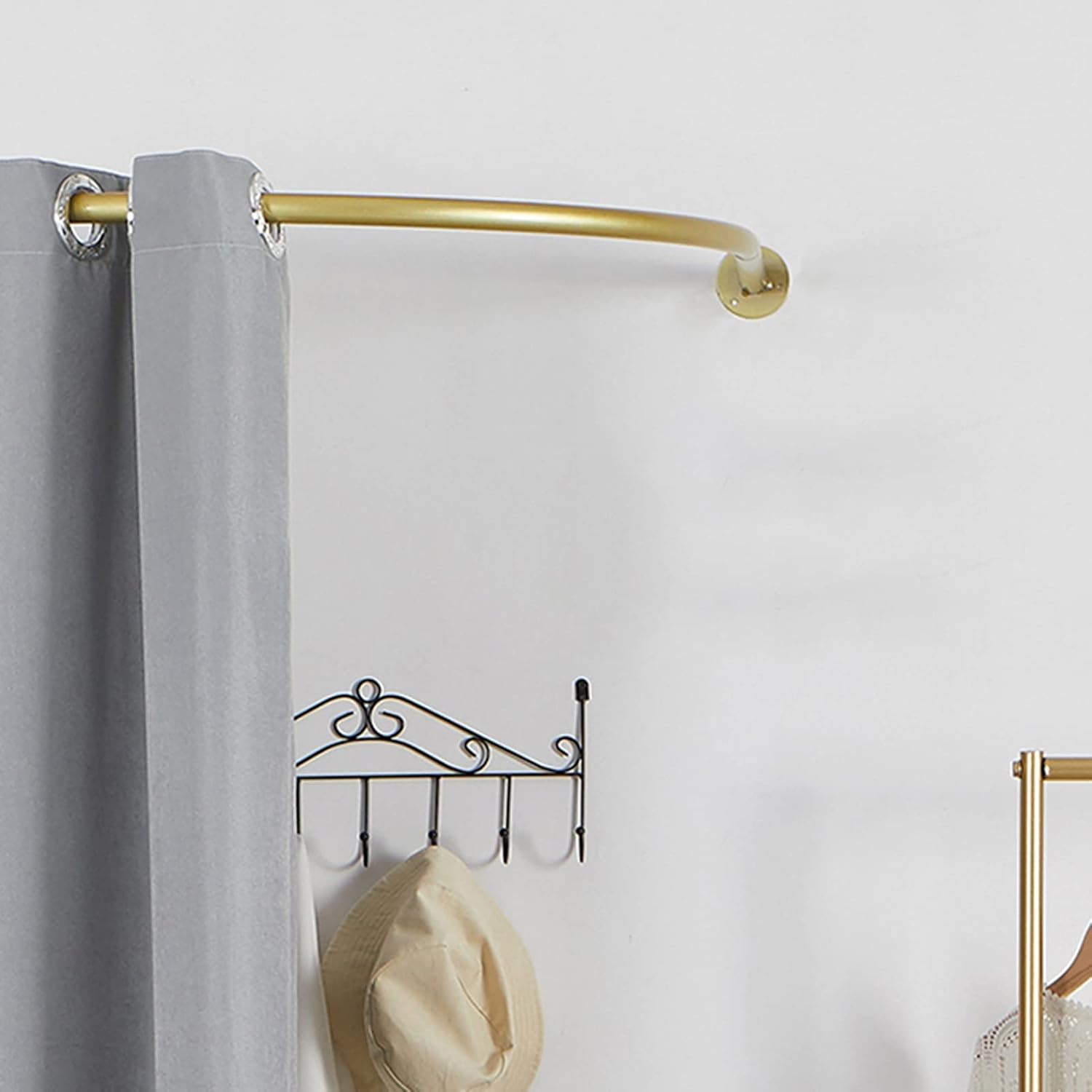 U-Type Fitting Room Dressing Changing Room Roman Buckle Design Smooth Way Easy to Use Applicable to Clothing Stores Shopping Malls Office 10 Colors 3 Sizes (Color : F Size: 100x200cm) (F 80x200cm)