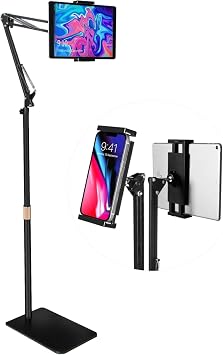 Standlı Telefon ve Tablet Tutucu - Akrobat 3 Eksen Manevralı Tasarım, 155 Cm Yüksekliğinde, Metal Dayanıklı Gövde, 4.5-12.9 Telefon ve Tabletlere Uygun Akrobat Telefon Tablet Tutucu