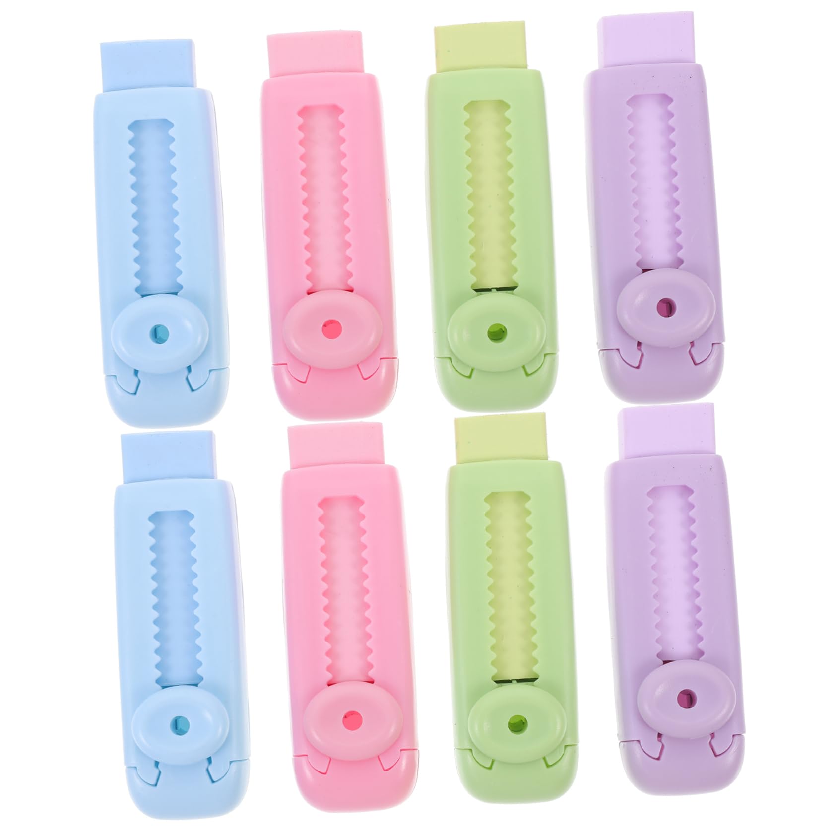 HOMSFOU 5 Ensembles Gomme Télescopique Mécanique École Grand Erasers Rétractables Enfants Gâchis Sans Trace Gommes Rétractables Coulissantes Petites Gommes Multi-usages Abdos 8 Pièces * 5