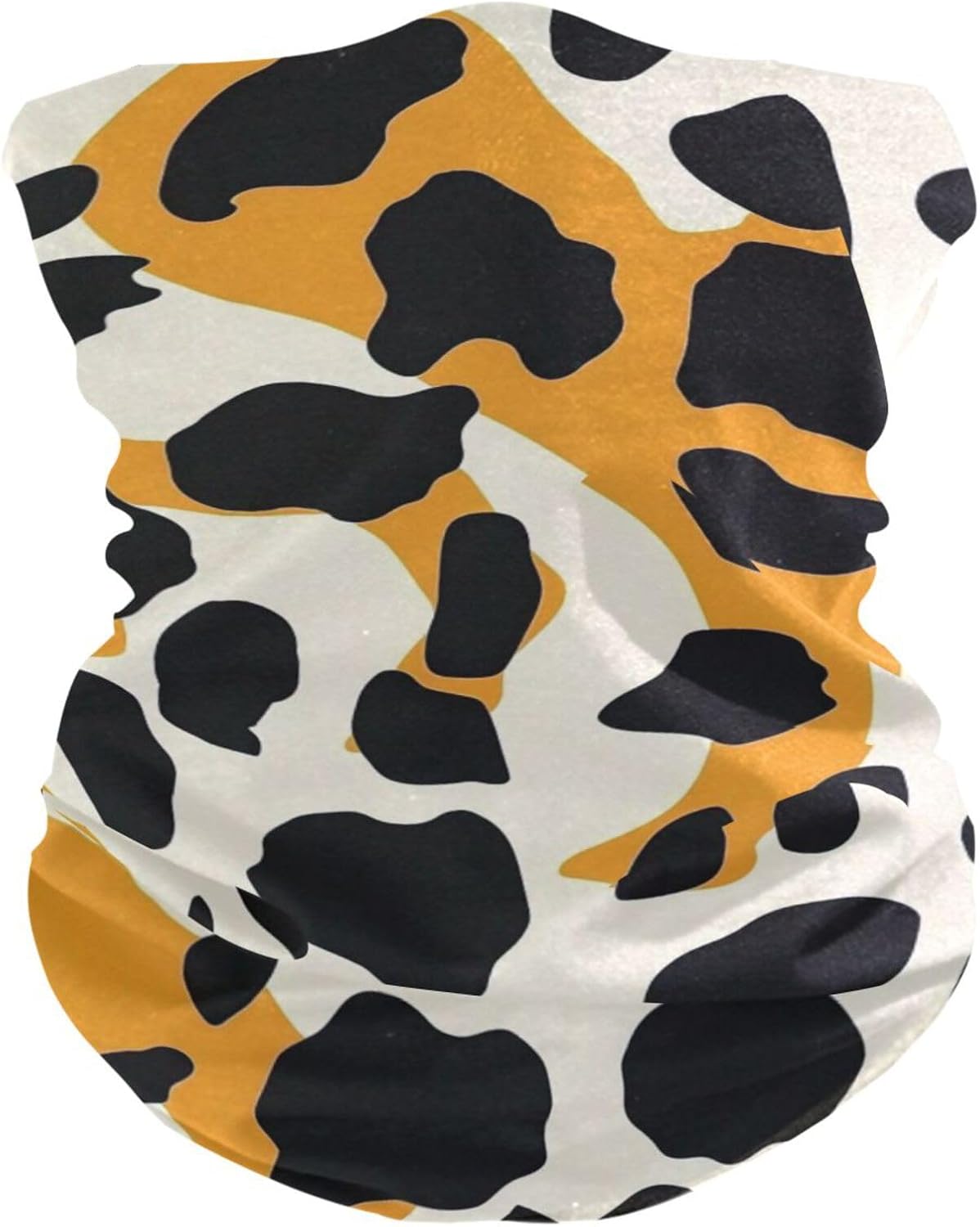 Black and Oringe Leopard Print Hot/Cold Weather Sun protection hair band cooling neck gaiter women Multi-Use hair band Facemask for Hunting halloween costumes pa?os para la cabeza
