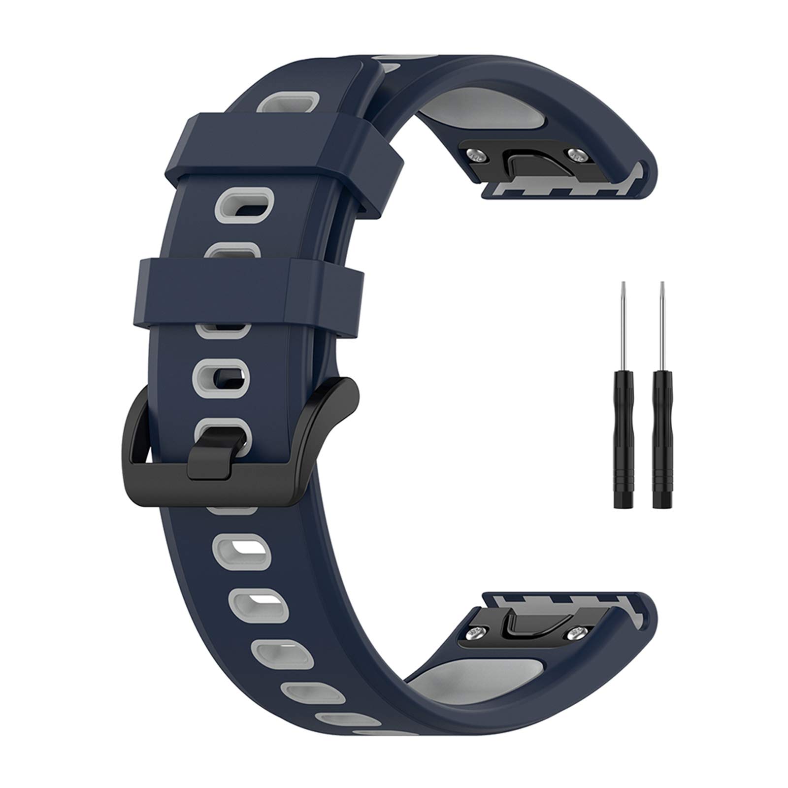 Watch Strap for Garmin Approach S62/ S60, Instinct, Forerunner 945/935, Fenix 6/ GPS, Replacement Watch Band (Midnight blue)