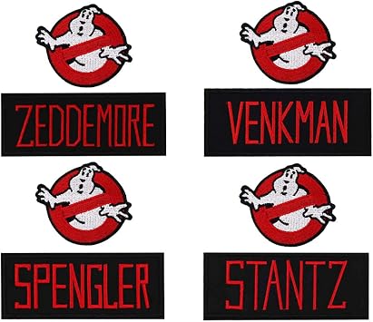 Rockapatch Halloween Costume Ghost Embroidered Iron On Patches Gilbert Holtzmann Tolan Yates Name Tags