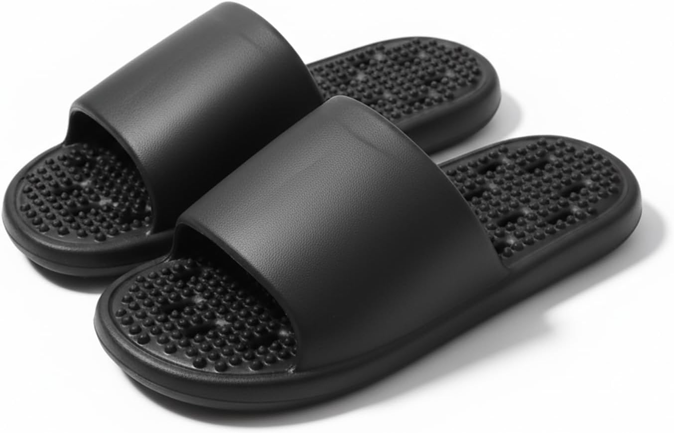 FINLEOO Shower Shoes Women with Holes | Shower Shoes for College Dorm Women Shower Shoes Women Non Slip Shower Slippers Bathroom Sandals | Extremely Comfy | Shower Shoes Women for Indoor & Outdoor