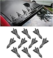 GLSOWEE 10PCS Carbon Fiber Shark Fin Spoilers - Self-Adhesive Air Vortex Generators for Car Roof, Bumper, SUV - Aerodynamic, Easy Install