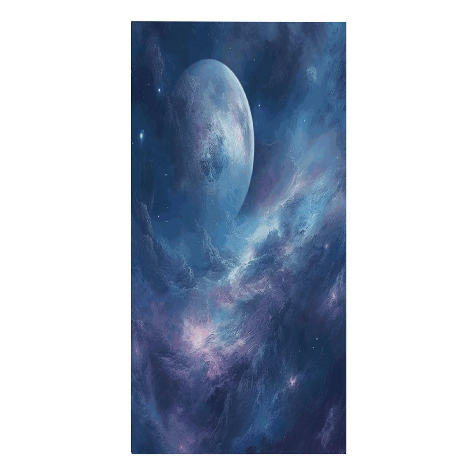 Fekiloot Men's Style Nebula And Moon Large Beach Towel, Travel Towel For Adults Wo, Pool Towels For Beach, Camping, Swim Pool, Gym, Sports& Yoga 61.4"X30.3"