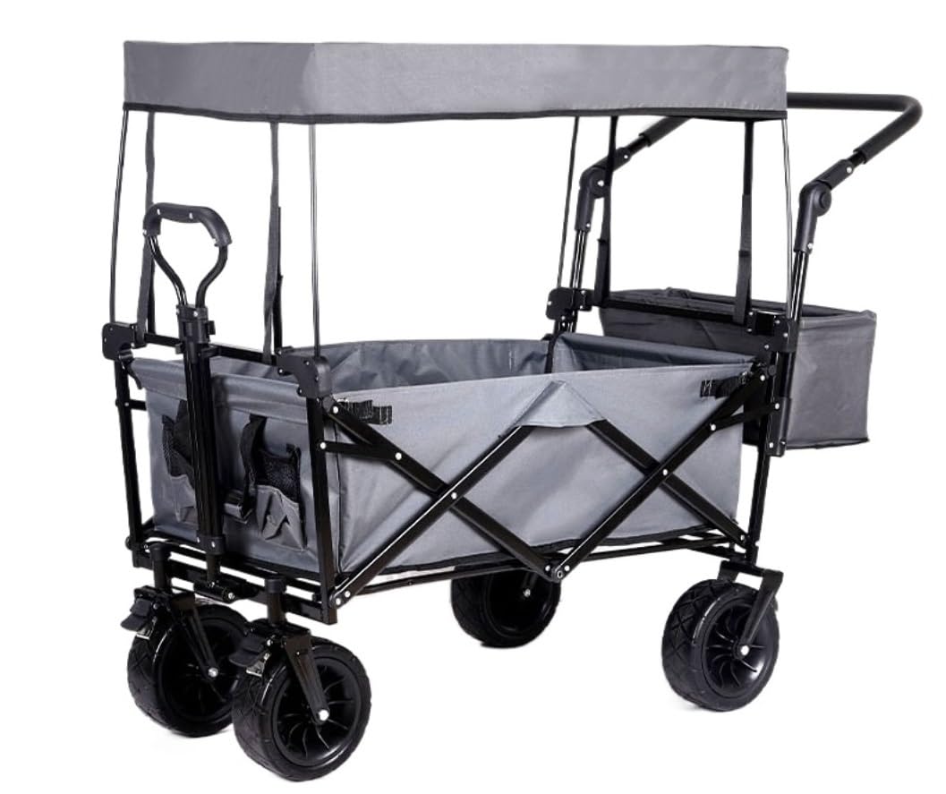 Chariot pliant de transport pour éviter le mal de dos en camping