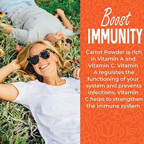 image for Herbaila Carrot Powder, 16oz, Pure, Dried, Supercolor Powder, Smoothie