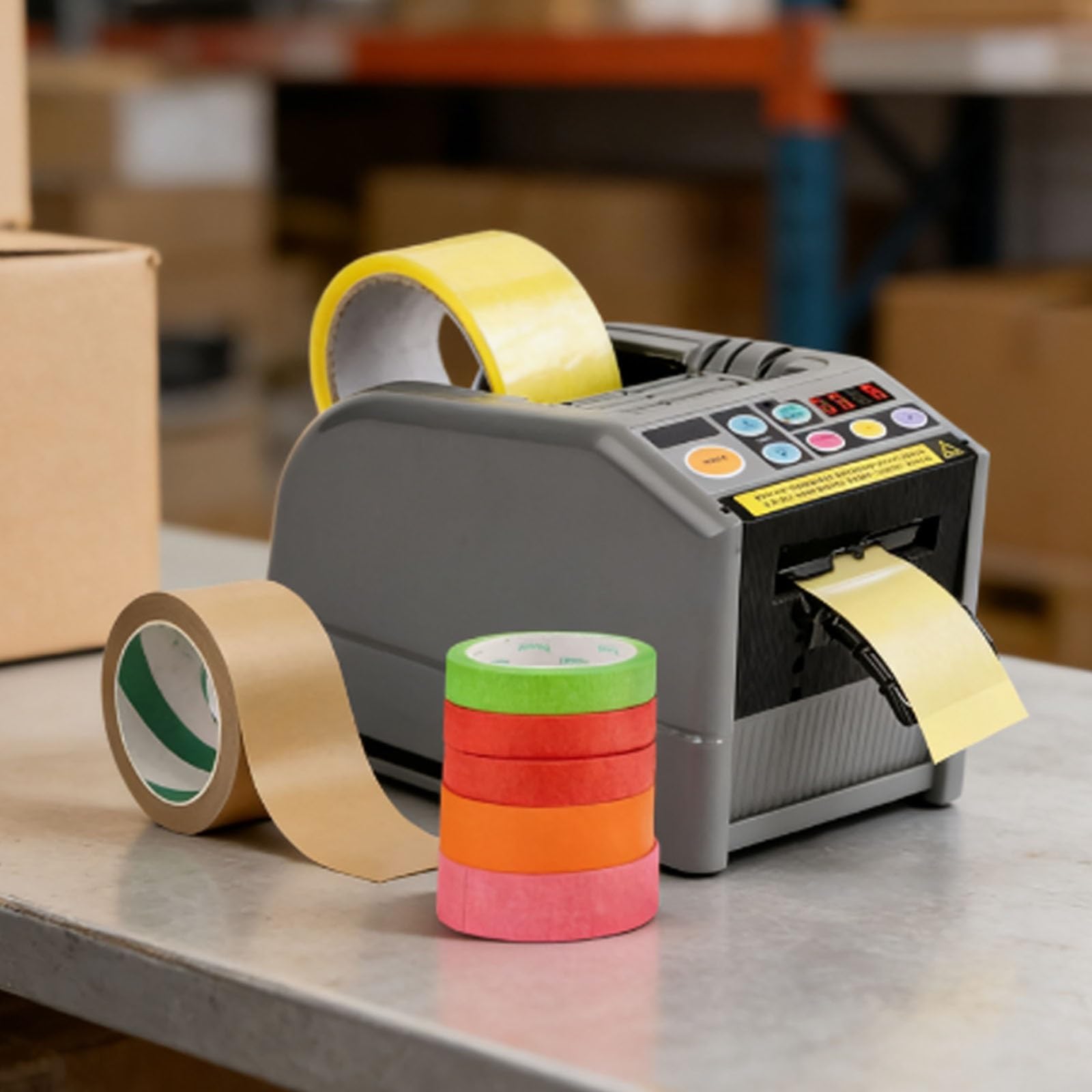 Distributeur automatique de ruban adhésif pour expédition et emballage cadeau, longueur 5–999 mm, parfait pour les écoles, les restaurants, les entreprises et les maisons
