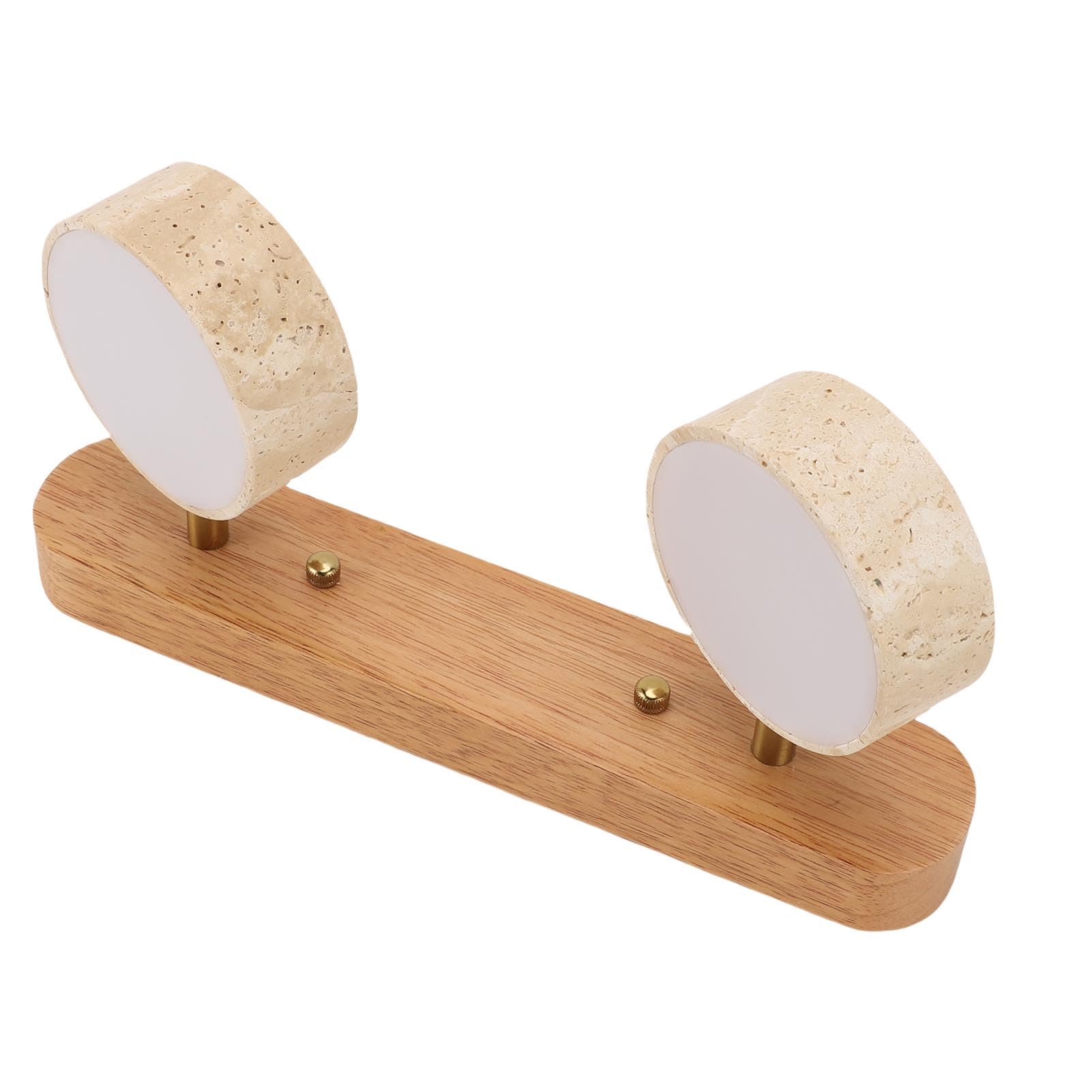 Greensen Moderna Lámpara de Pared Cilíndrica, Lámpara de Pared única para Entradas, Cocinas y Vestidores (Color de madera)