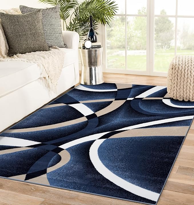 Tapis lavable en machine antidérapant 110x190 pour salon