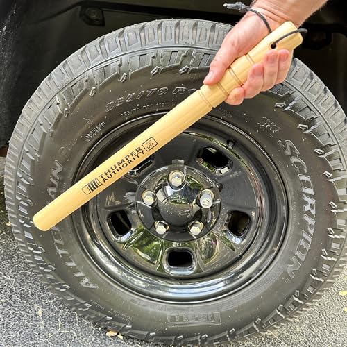 Image of 22 inch Hickory Tire Thumper - Made in USA, Durable Truck Tire Pressure Checker, Fish Bat Knocker, Roadside Tool with Non-Slip Grip