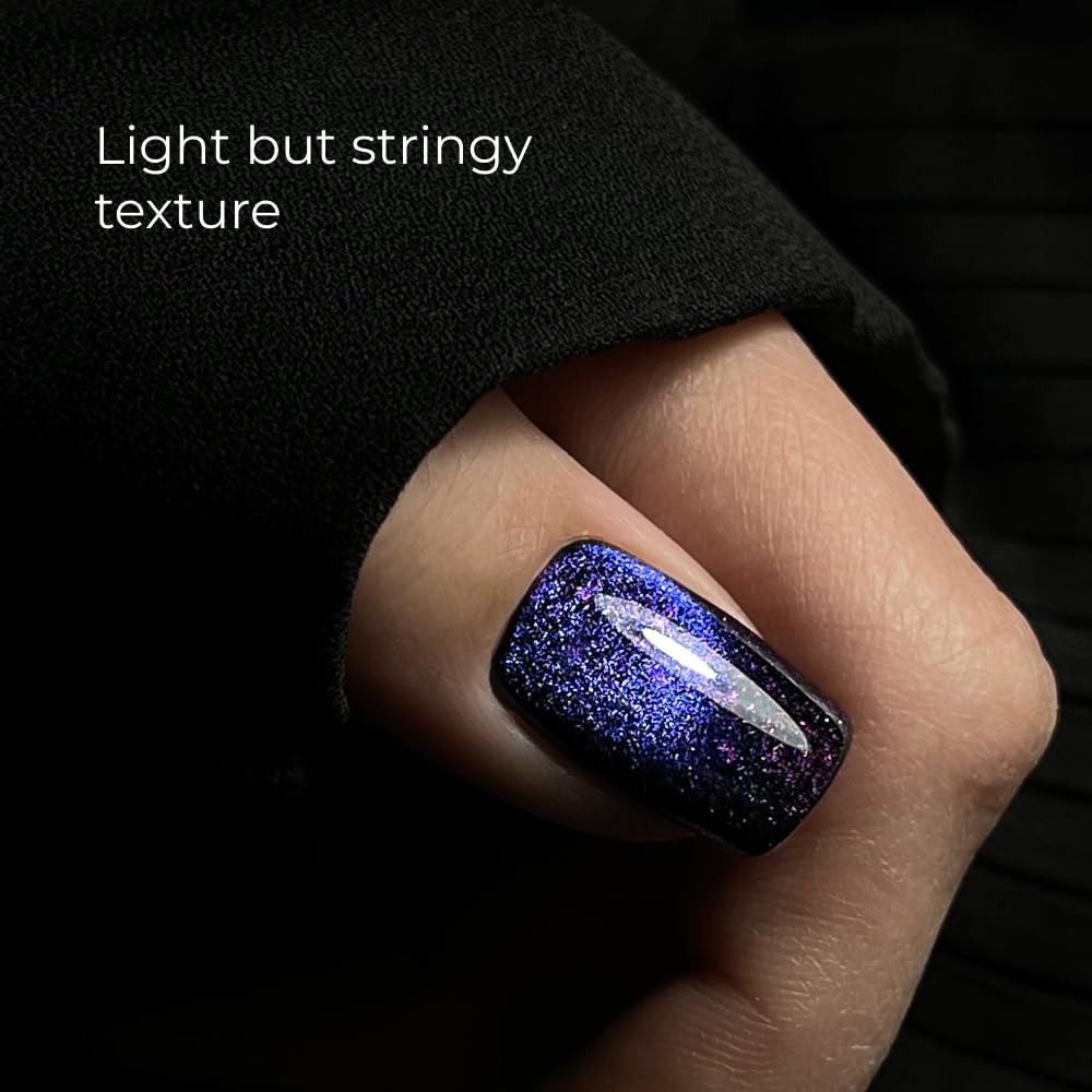 NR Pearl Cat Eye Gel Polish 102 Blue-Green (10ml) – Magnetic Pearl Effect, Dual Tone Long-Lasting Soak Off UV/LED Formula For Professional Manicure 3