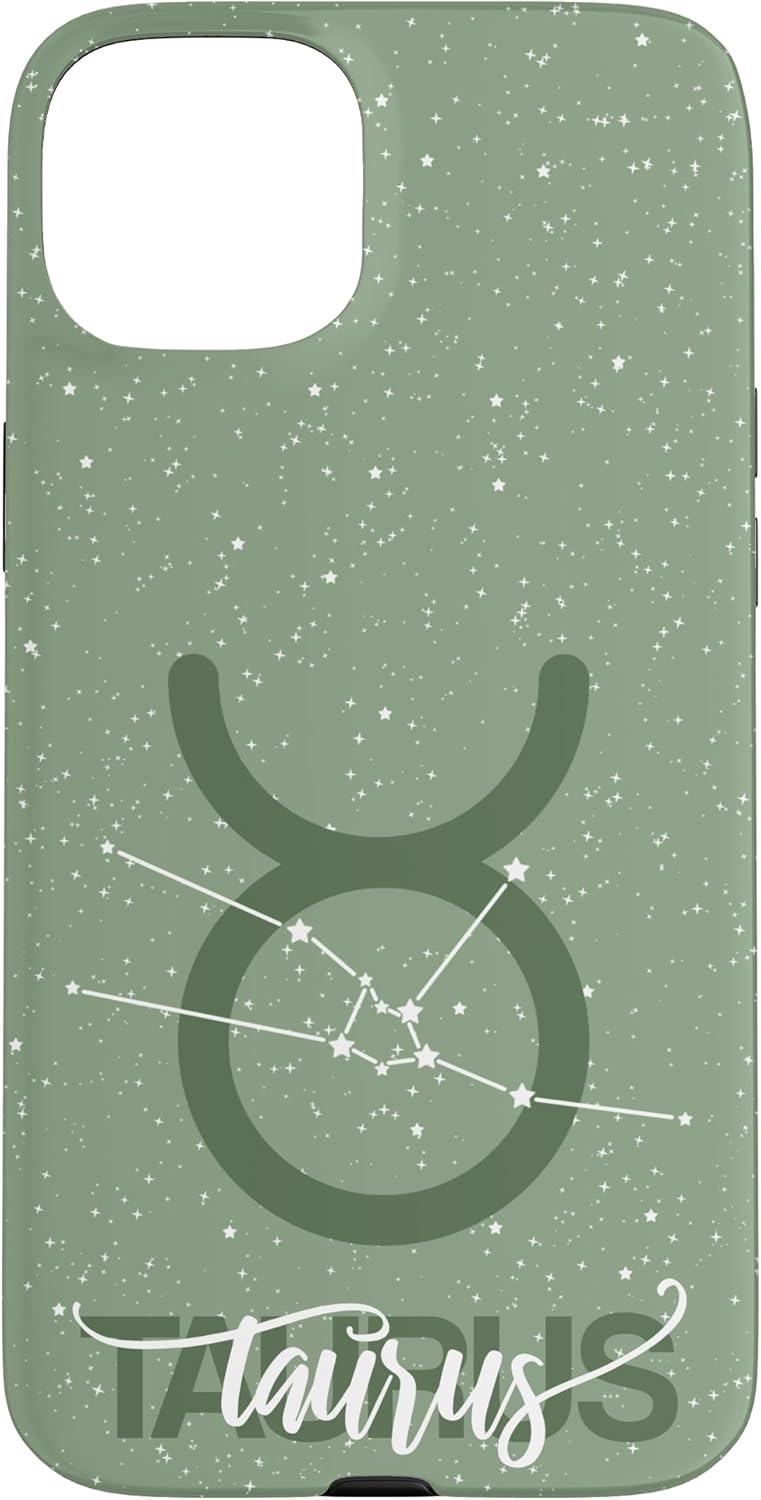 Taurus Zodiac Sign Constellation Taurus Sage Green Case for iPhone 13