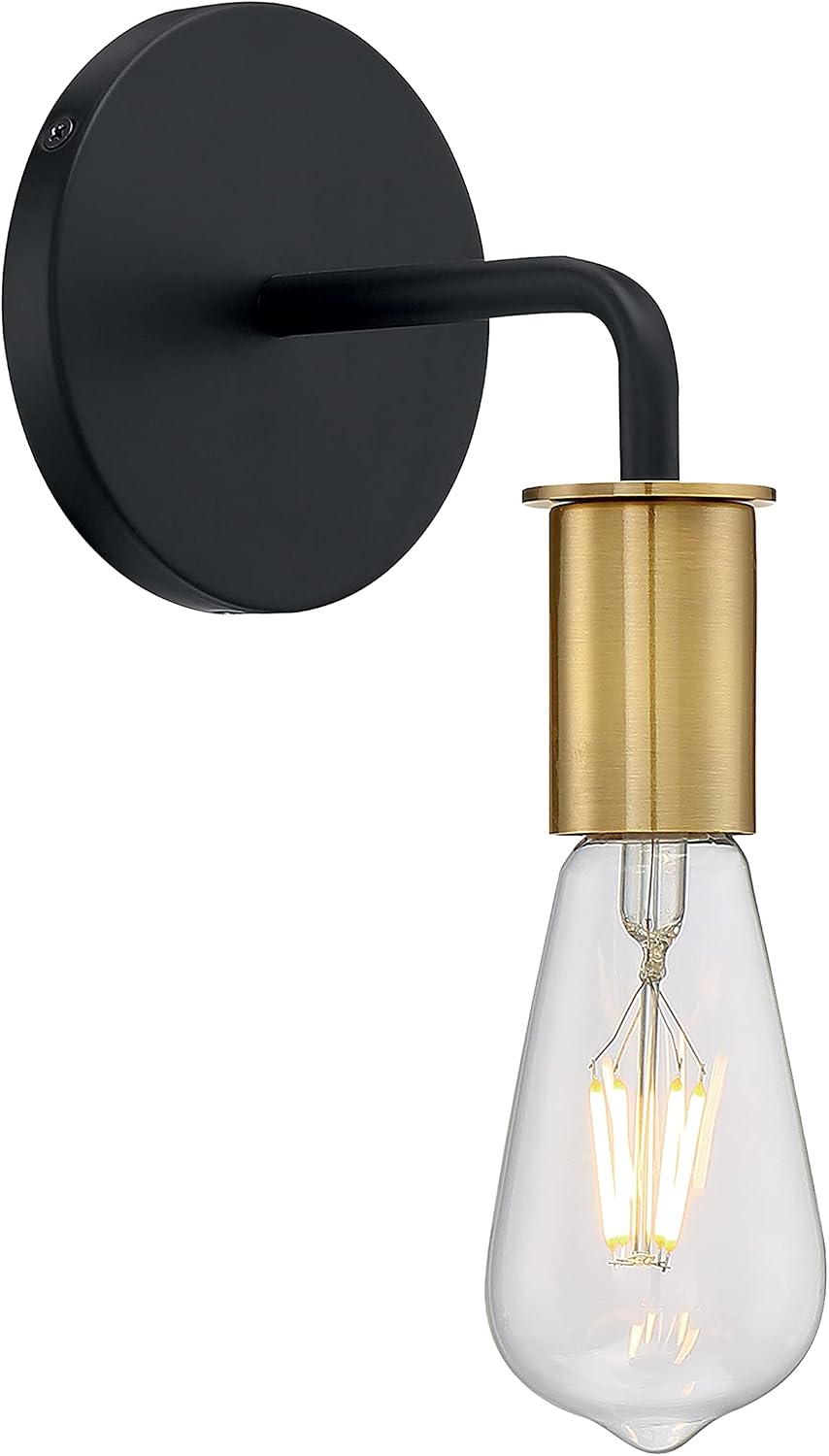 Nuvo Lighting 60-7341 Transitional One Light Wall Sconce from Ryder Collection in Black Finish,