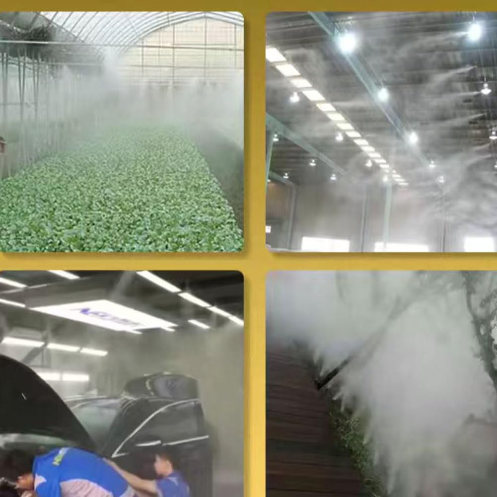 Boquillas de nebulización de latón para sistemas de refrigeración exterior, boquillas de nebulización 10/24 UNC de repuesto para pulverizadores atomizadores de baja presión, 50 unidades, 0,4 mm