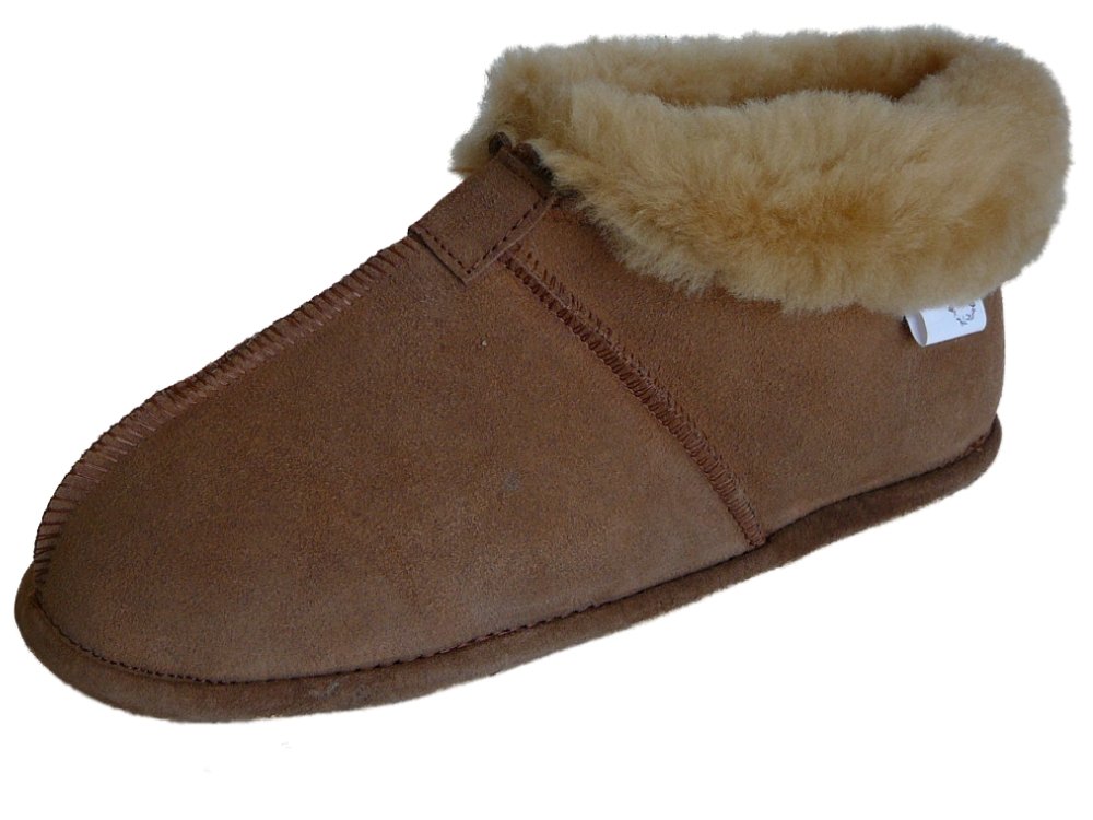 Model 9778 Woolworks Australian Sheepskin Slippers for Men Soft Leather  Sole