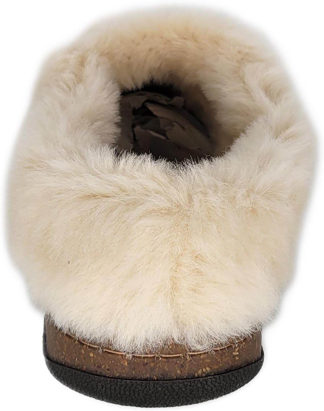 Clarks Womens Slipper Suede Leather Scuff Toe - Plush Faux Fur Collar/Lined With A Cork Midsole - Open Back Indoor Outdoor House Slippers For Women (Cognac US 8) - Image 4