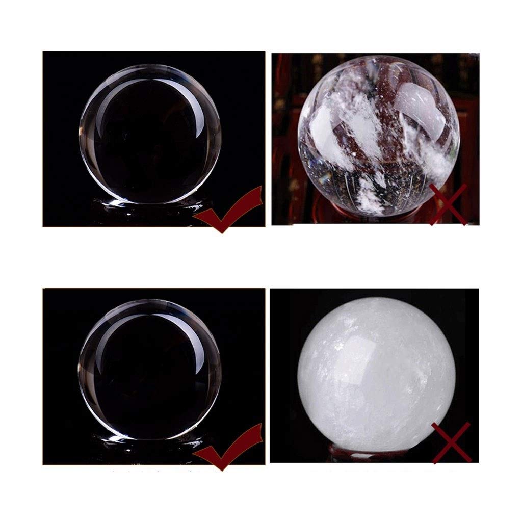 bola de cristal (en la magia occidental) Oficina de Transferencia de la bola cristalina natural pura bola de cristal blanco Bola de cristal Bola de Lucky Feng Shui apertura regalo de la decoración bol