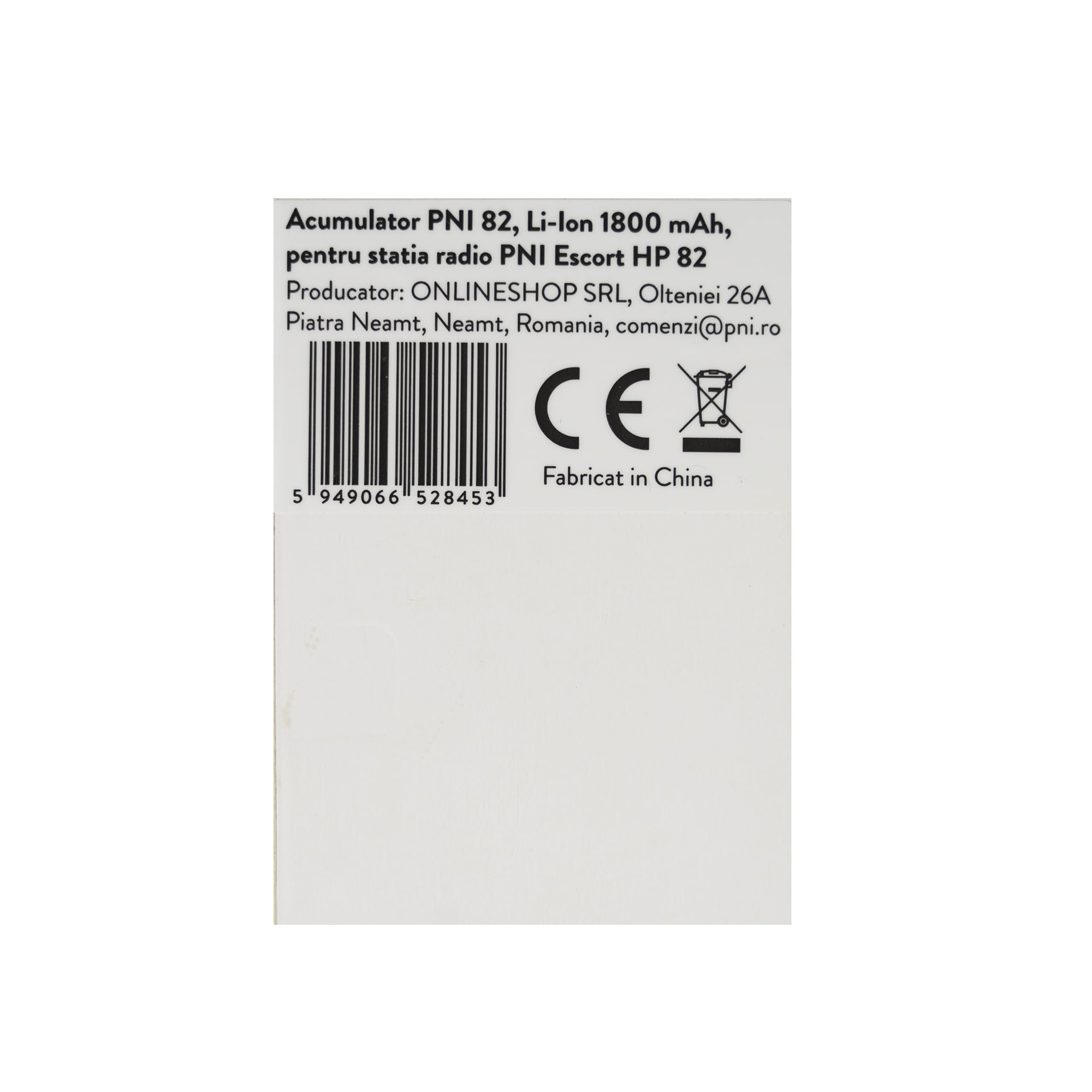 Akumulator PNI 82, Li-Ion 1800 mAh, do stacji radiowej PNI Escort HP 82