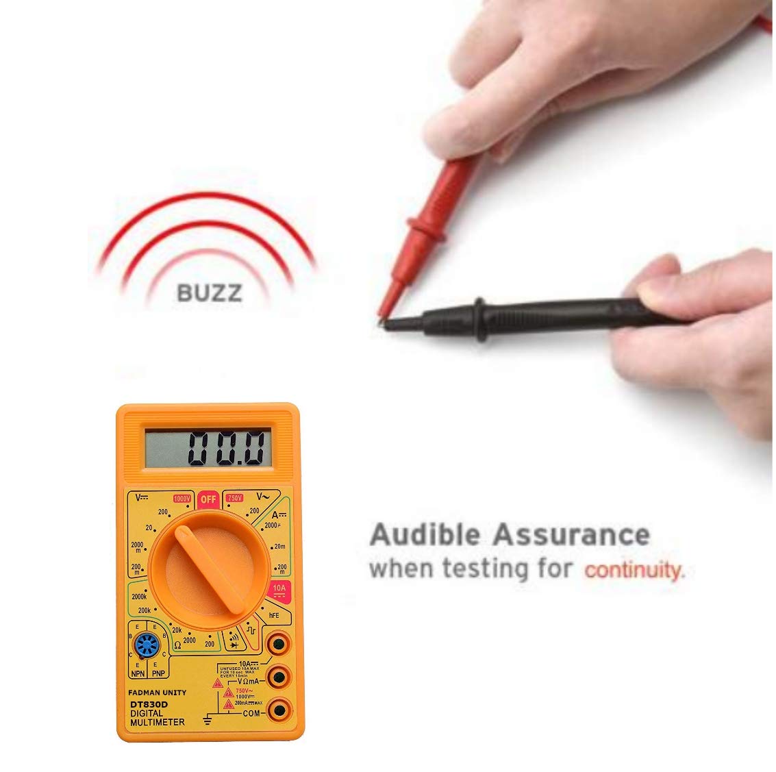 Fadman Fd-11 Digital Multimeter Yellow, Battery_powered 1