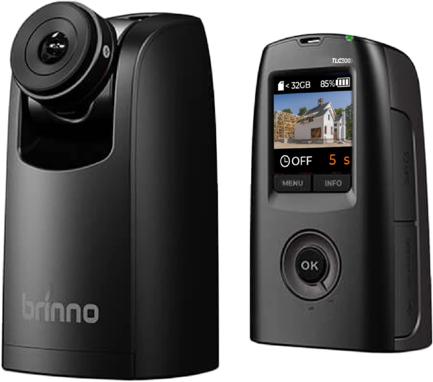 Brinno TLC300 Caméra Timelapse 1080P HDR/FHD, 118° FOV, F2.0, Écran