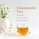 Tea Culture Of The World, Soothing Chamomile Herbal Tea | Relaxing & Destressing | Whole Flower Blend | Sweet Aroma & Delicious Taste| 16 Count, 32 Gram gallery image