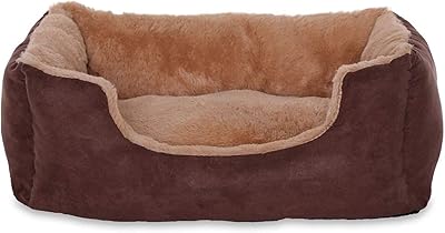 lionto Letto per Cani Cuscino per Cani Divano per Cani con Cuscini, (S) 50x37 cm Beige/Marrone