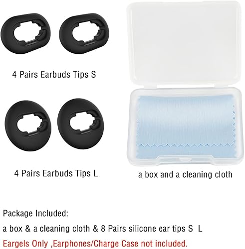 Miniatura 7 de 8 pares de almohadillas de silicona para auriculares Galaxy Buds Live de repuesto compatibles con Samsung Galaxy Buds Live, accesorios de goma para