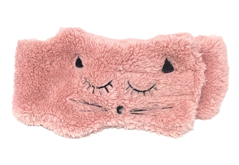 Soft Facial Headbands Pretty Hair Band for Washing face Mask Spa (Cat Pink)