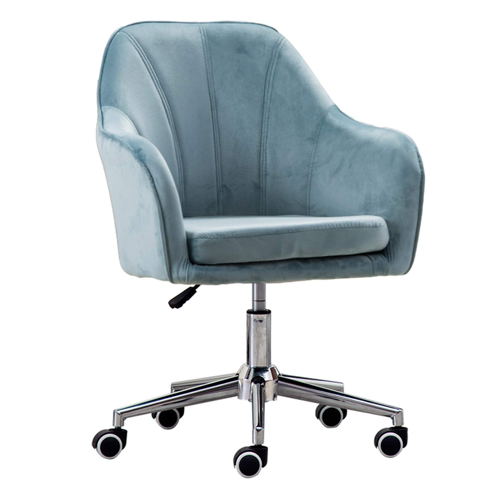 Nowoczesne krzesło biurowe Nowoczesne krzesło obrotowe z aksamitu z regulacją wysokości, ergonomiczne, tapicerowane, oparcie w połowie wysokości, krzesło biurowe komputerowe