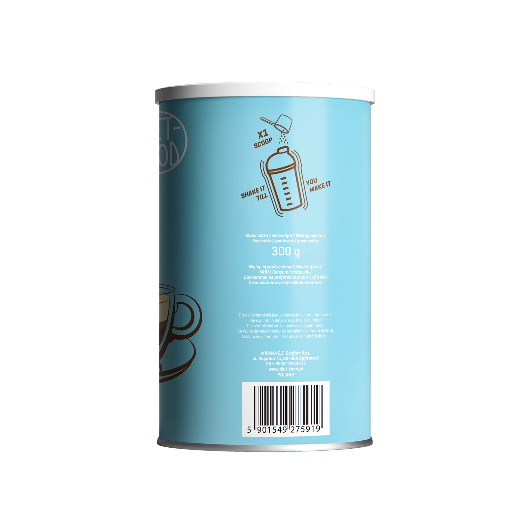 DIET-FOOD Collagen Coffe Creamer Kaffeeweißpulver Ketogene Kaffeecreme Keto Freundlich Bio Kokos Getränkepulver ohne Laktose und ohne Zusatz von Konservierungsstoffen 300g