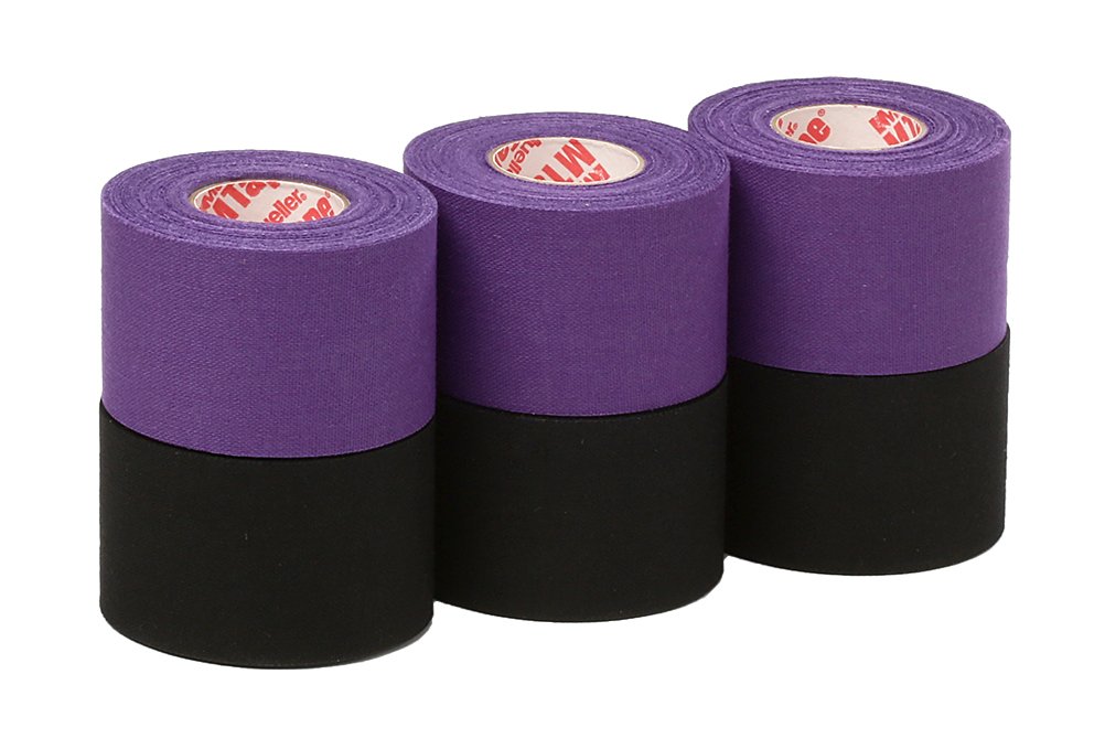 Mueller Athletic Tape Sports Tape Purple and Black 6 rolls