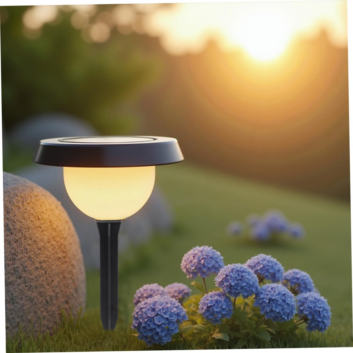 Happyyami Lot de 10 piquets solaires en plastique pour allée, terrasse, décoration de jardin