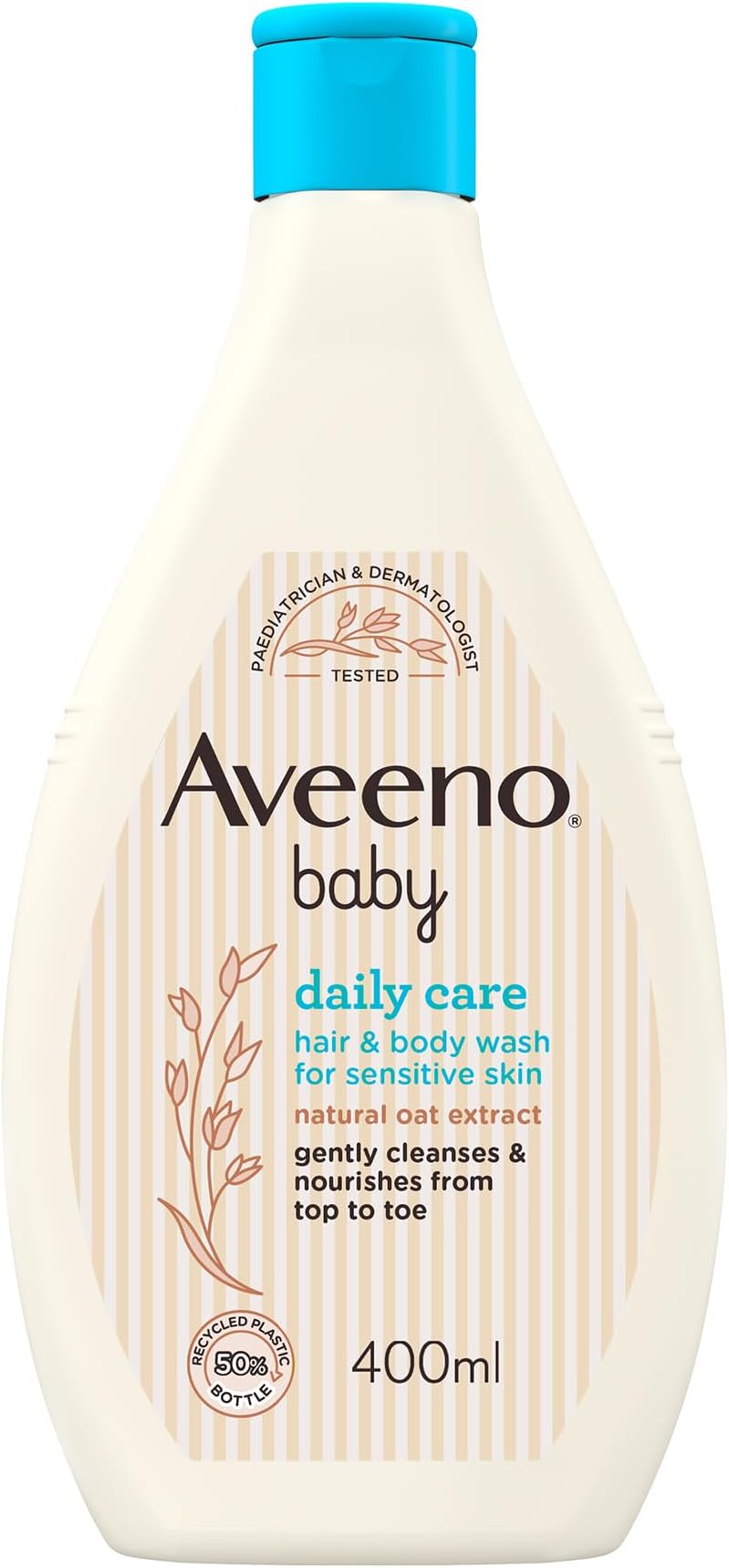 Daily Care Hair and Body Wash, ideal for everyday use, gently cleansing and nourishing for delicate hair and skin. Lightly fragranced, 400 ml