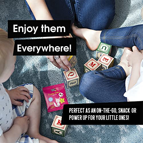 فريكين هيلثي فراولة فروتي ستارز 252 غرام - 12 عبوة من جيلي الفاكهة الطبيعي، حلوى صحية، وجبات خفيفة للاطفال من النباتات