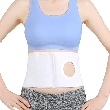 Medical Ostomy Belt Ostomy Hernia Support Belt Abdominal Binder Brace Abdomen Band Stoma Support for Colostomy Patients to Prevent Parastomal Hernia Stoma Opening- Men Or Women- Size XL