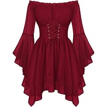 Scarlet Darkness Renaissance Costume Women Chiffon Corset Pirate Mini Dress