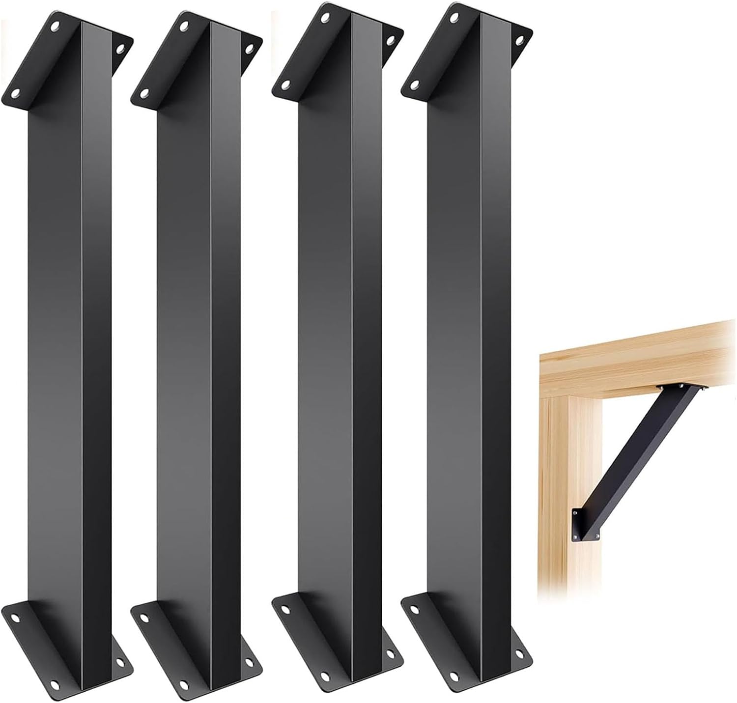 4 soportes de ángulo de 45 grados para vigas de madera, soportes angulares para construcción de jardín, pérgolas, patios y patios interiores, instalación fácil DIY miniatura 1