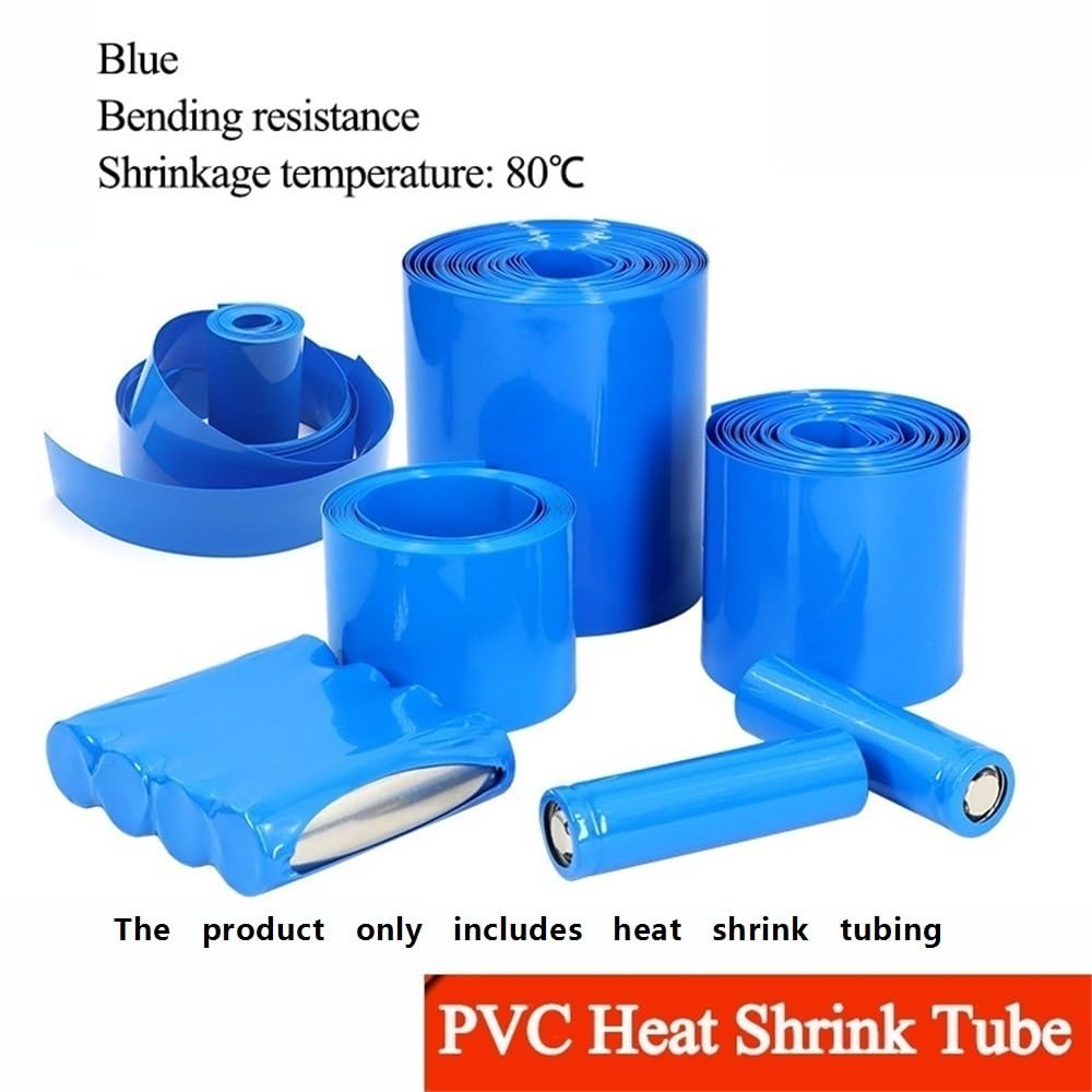 Rurki termokurczliwe klasy morskiej, Niebieska rurka termokurczliwa z PVC do baterii 18650, odporna na niskie temperatury, wiele rozmiarów(150MM*95MM*20METERS)