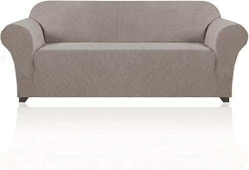 Miniatura 33 de PrinceDeco Funda elástica para sofá de 3 cojines, protector de muebles con parte inferior elástica antideslizante, apta para perros (sofá, azul Azul