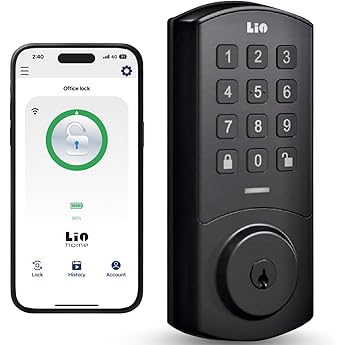 Anona Holo Wi-Fi Smart Lock, Keyless Entry Door Lock with App Remote Control, Auto-Lock & Anomaly Detection, Non-Destructive Installation, Supports Alexa, Apple Home, Matter