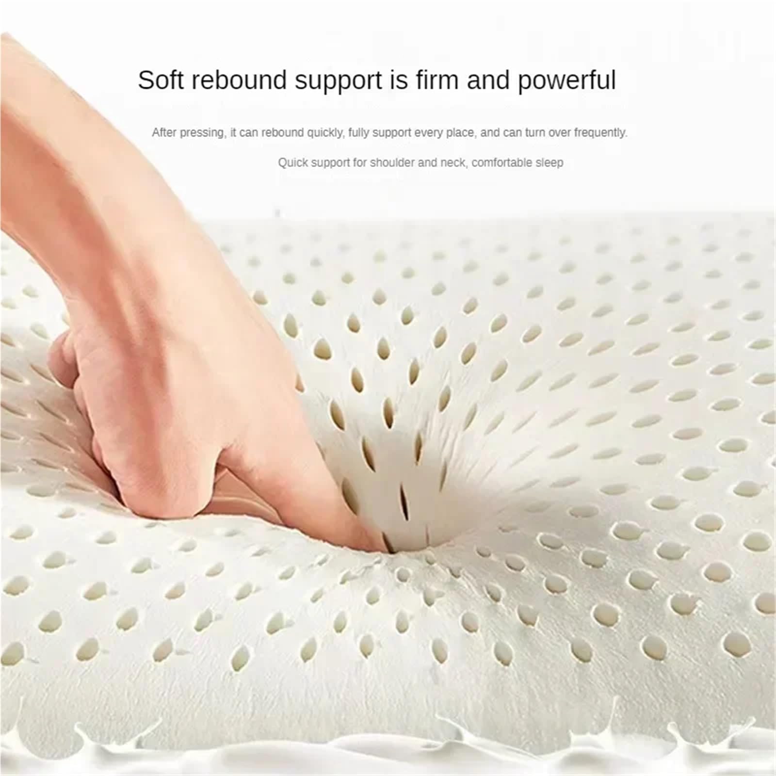 Almohada de látex Almohada de látex Natural for Adultos, masajeador Central, for niños(Wave Style 30x50cm)