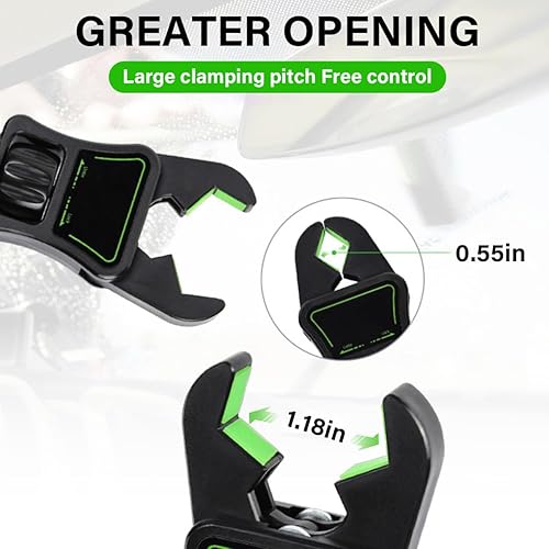 Miniatura 9 de BESULEN Soporte para teléfono para espejo retrovisor de automóvil, soporte de teléfono giratorio de 360, soporte de teléfono ajustable