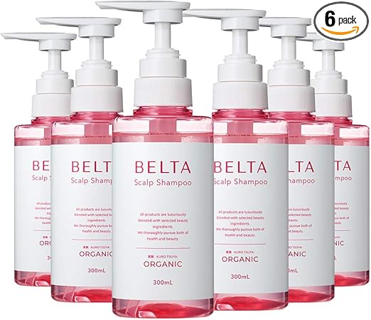 Amazon スカルプ シャンプー 黒艶 白髪 育毛 女性用 オーガニック ノンシリコン アミノ酸系洗浄剤 シャンプー Belta ベルタ 300ml 6本 Belta シャンプー 通販