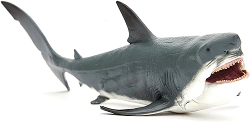 Willkos Juguetes de tiburón de animales marinos, figura realista de tiburón azul, figura de animal oceánico, regalo de colección, juguete de baño,