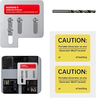Generator Interlock Kit,Compatible with Square D QO or Homeline 150 or 200 amp Panels.1 3/8 inches Spacing Between Main and Generator Breaker.Professional and Interlock Kit,pdate versioner